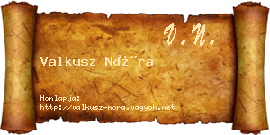 Valkusz Nóra névjegykártya